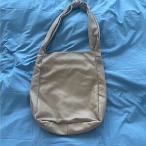Beige Hobo Shoulder Bag